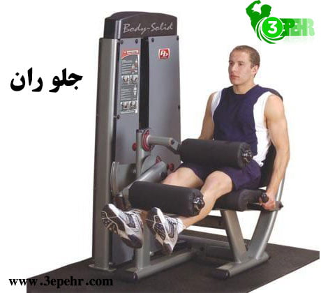 شناختن لوازم بدنسازی در باشگاه،دستگاه جلوران (Leg Extesion Machine)